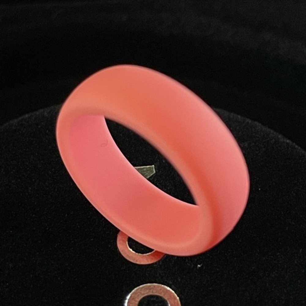 NEW Men’s Coral Red Lightweight Silicone Universal Ring (Multiple Sizes)
